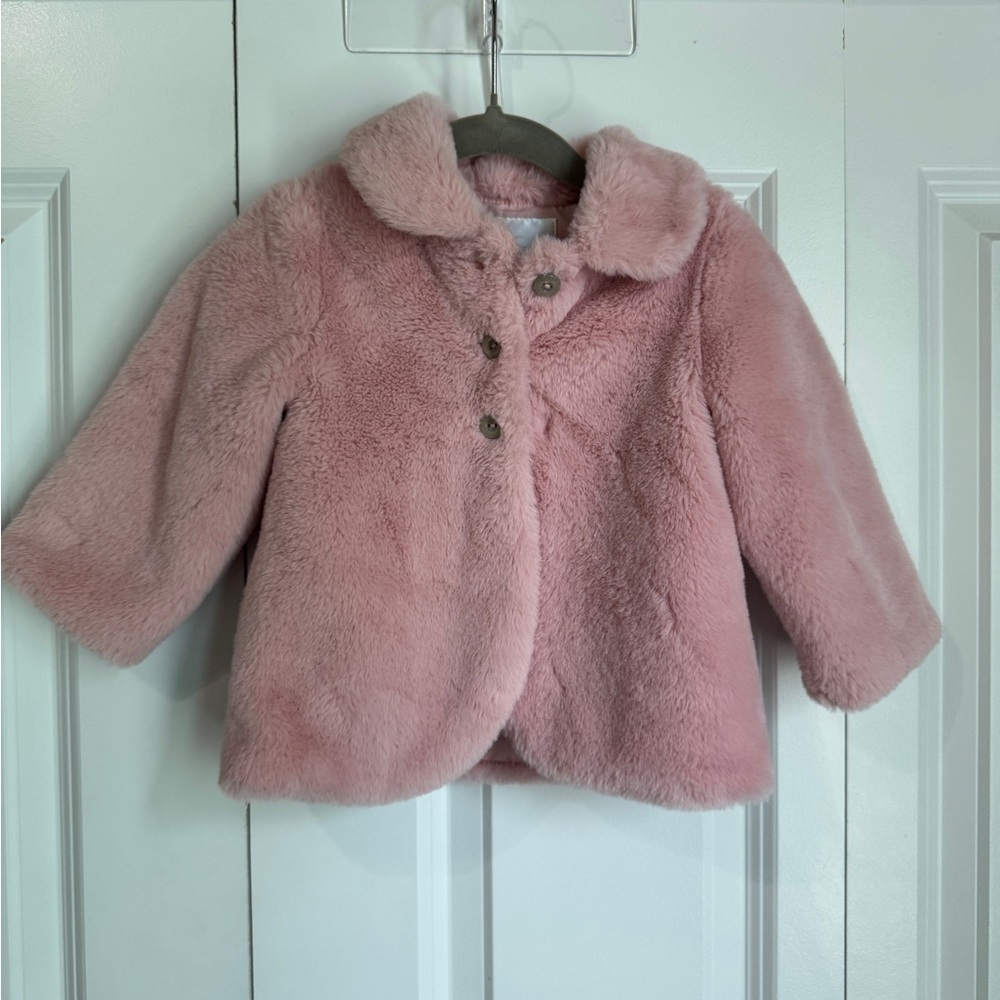 Edgehill Collection Kids Blush Faux Fur Jacket Size 18M